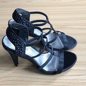 Kenneth Cole Reaction Strappy Heels Black Womens Size 6.5